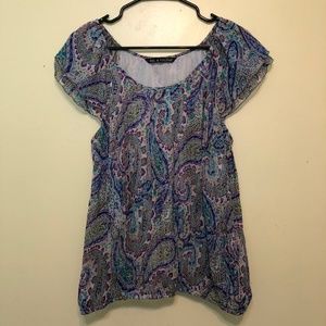 Zac & Rachel short sleeve blouse size XL